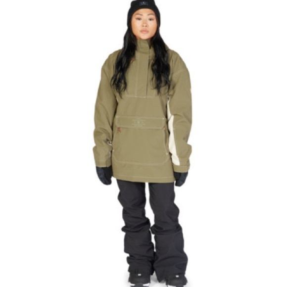 DC Savvy Anorak Snowboard Jacket Women's Ivy Green Ski Winter Pullover Coat M - Picture 6 of 14
